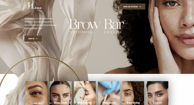 Brow Bar onepage website